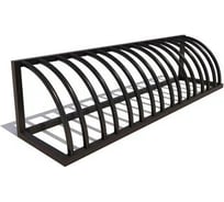 Велопарковка 7 скамеек Велостоп 9 RAL 9005 17015/ВП_ВСТОП_9/9005