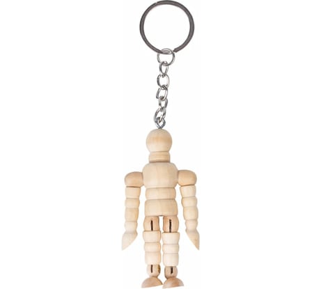 Брелок для ключей BRAUBERG Манекен человека дерево, высота 7 см 191295