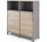 Шкаф открытый Kobor HK/2/1-120/40/M, aluminum/natural 220943 1