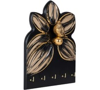 Настенная ключница BOGACHO Зарничка Блум мини коричневого цвета 73003/коричневый