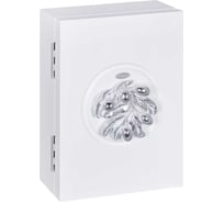 Настенная ключница BOGACHO Oliva Branch 2 белого цвета 71199/БлСильвер