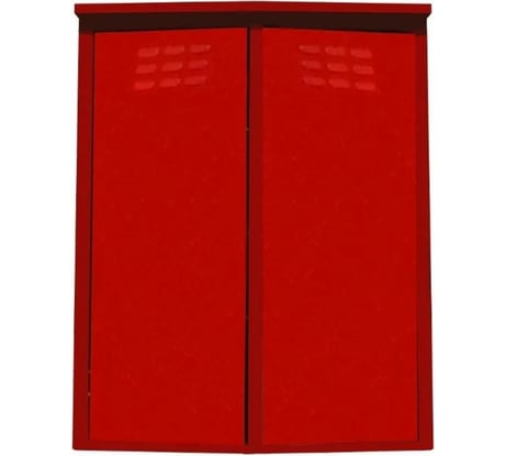Шкаф для газовых баллонов Петромаш на 2 баллона разборный, красный 60542