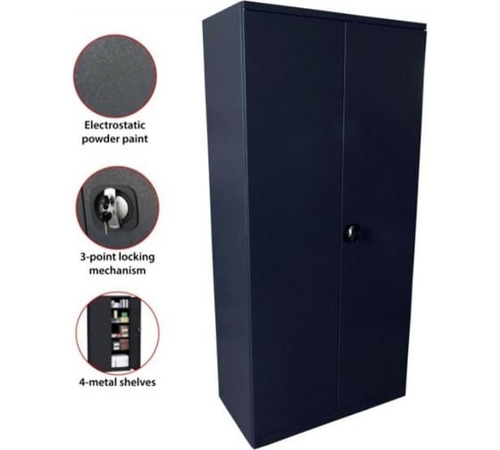 Металический двухсекционный шкаф ROCKFORCE 950x1975 мм RF-01Y0206 RF-01Y0206(49936)