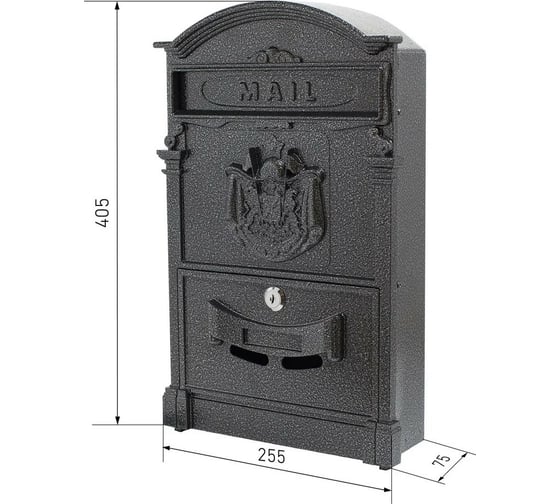 Почтовый ящик Аллюр №4010 серебро 13747