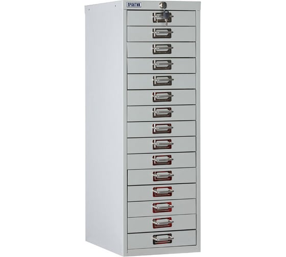Многоящичный шкаф Промет MDC-A4-910-15 серый-оранжевый S21299331598