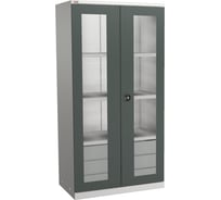 Инструментальный шкаф с окнами ДиКом ВЛ-052 3 ящика, 3 полки 12.0335-103
