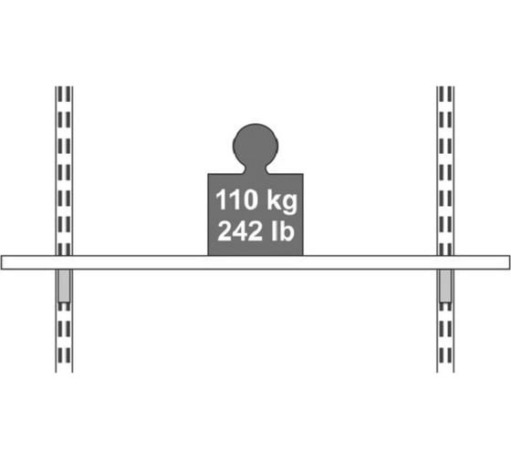 Кронштейн Dolle 2-рядный, длина 170 мм, белый 204000