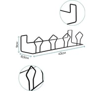 Подвесная полка для обуви Union с крючками 2 шт., 2 ряда, 43x9х8.5 см 21BT1224B