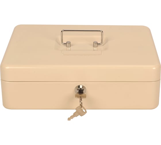Ящик для денег CACTUS CS-CB-004WT 90x300x240 мм, бежевый, металл 1888935 1