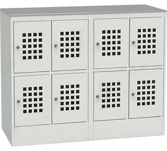 Шкаф для сумок ООО Комус MZ_Шкаф для ручной клади ШМС 24-30 со столешницей, 8 ячеек 1195178