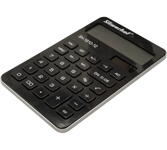 Настольный калькулятор Silwerhof SH-1810-12 черный, 12-разрядов 1789271