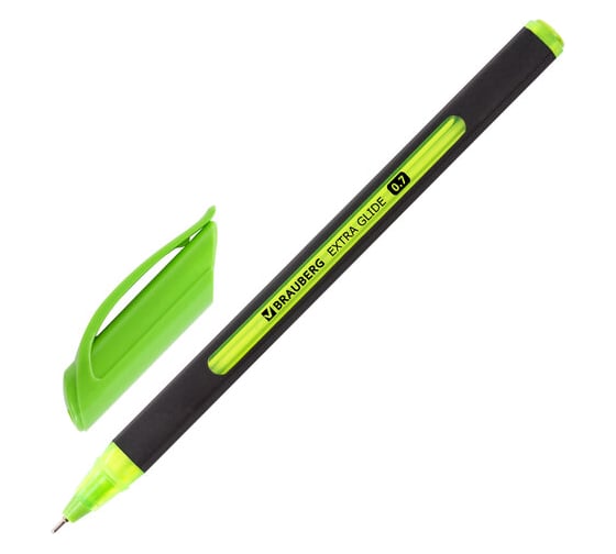 Шариковая ручка BRAUBERG масляная Extra Glide Soft Color, синяя, узел 0,7 мм, 0,35 мм 142928