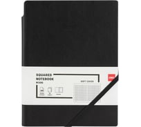 Блокнот DELI en130g а5, 96 л, 80 гм, мягкая обложка, клетка 5x5 мм, черный, кожа (13623) 1741982