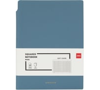 Блокнот DELI en141g а5, 112 л, 80 гм, мягкая обложка, клетка 5x5 мм, синий, кожа (13623) 1741987