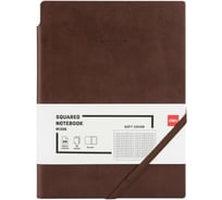 Блокнот DELI en130g а5, 96 л, 80 гм, мягкая обложка, клетка 5x5 мм, коричневый, кожа (13623) 1741981