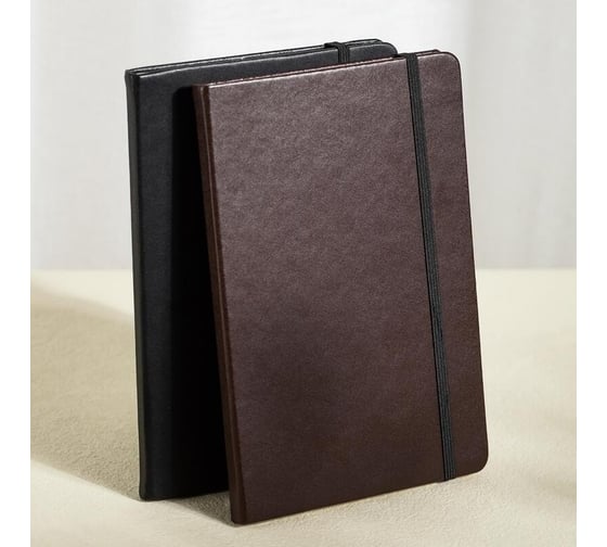 Блокнот DELI en112g а5, 96 л, 70 гм, твердая обложка, клетка 5x5 мм, коричневый, пвх (13623) 1741973