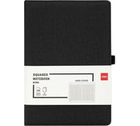 Блокнот DELI en118g а5, 96 л, 80 гм, твердая обложка, клетка 5x5 мм, темно-серый, кожа (13623) 1741976