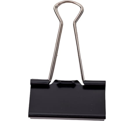 Зажим WORKMATE канцелярский, 51 мм, черный, 12 шт./упак 15-1612