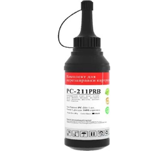 Заправочный комплект Pantum замена pc-211rb, для p2200/p2207/p2500/p2507/p2500w/m6500/m6550/m6607/m6550nw/m6600n/m6607nw, тонер на 1600 стр.+ чип PC-211PRB 1