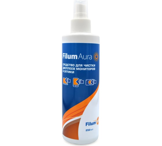 Спрей Filum aura 250 мл, для очистки мониторов и оптики CLN-S250ICD