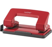 Цельнометаллический дырокол Hatber 10 л, с линейкой, ассорти 037029