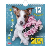 Перекидной календарь Hatber ДОМИК 160x170 мм, картон, POST с открытками, Усы, лапы, хвост 081735