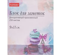 Блок для заметок на клею Hatber Macaroons с косым срезом, 90x110 мм, в пленке, 25 шт в упаковке 067437