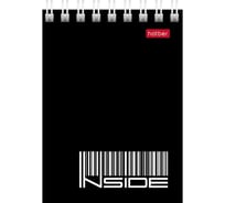 Блокнот Hatber INSIDE 40 л, А7, клетка, обложка мелованный картон, на гребне, 120 шт в упаковке 04691