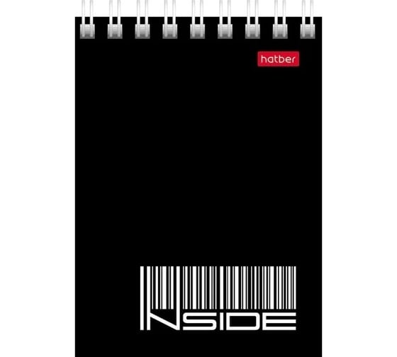 Блокнот Hatber INSIDE 40 л, А7, клетка, обложка мелованный картон, на гребне, 120 шт в упаковке 04691 1