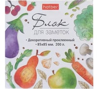 Блок для заметок на клею Hatber Vitamins 85x85 мм, в пленке, 50 шт в упаковке 069218