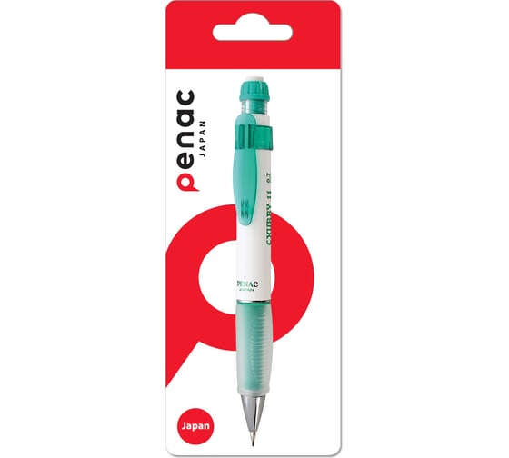 Механический карандаш Penac chubby 11, 0.7 мм, hb, белый/зеленый, в блистере SC1905-04/B
