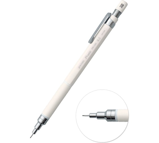 Механический карандаш Penac protti prc 105, 0.5 мм, hb, белый, блистер картон MP0105-WH-01/B 1