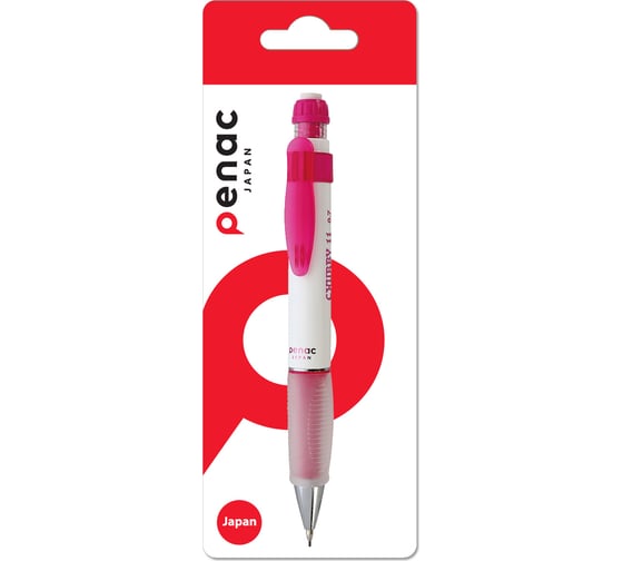 Механический карандаш Penac chubby 11, 0.7 мм, hb, белый/розовый, в блистере SC1905-02/B