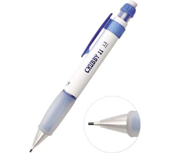 Механический карандаш Penac chubby 11, 1.3 мм, hb, белый/синий, в блистере SC1906-03/B