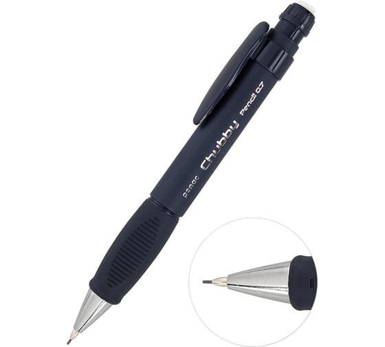 Механический карандаш Penac chubby, 0.7 мм, hb, черный, в блистере MP0407-BK/B