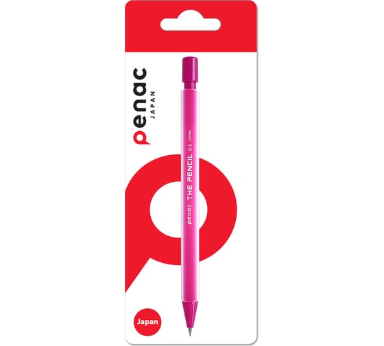 Механический карандаш Penac the pencil, 0.5 мм, hb, розовый, в блистере MP0305-PK/B