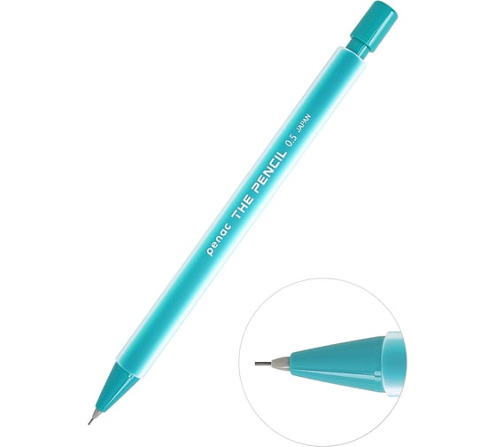 Механический карандаш Penac the pencil, 0.5 мм, hb, бирюзовый, в блистере MP0305-GR/B 1