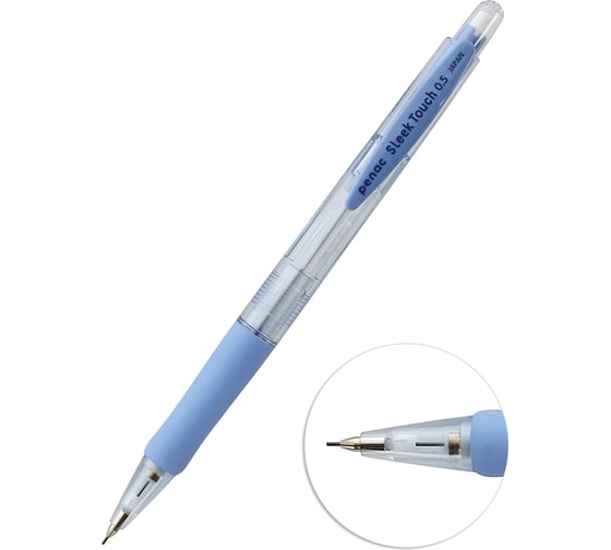 Механический карандаш Penac sleek touch pastel, 0.5 мм, hb, пастельный голубой, блистер SA0907-25/B