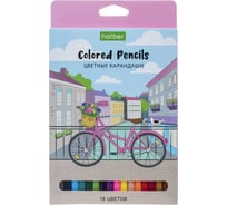 Цветные карандаши Hatber ECO 18 цв., Прогулка 077634