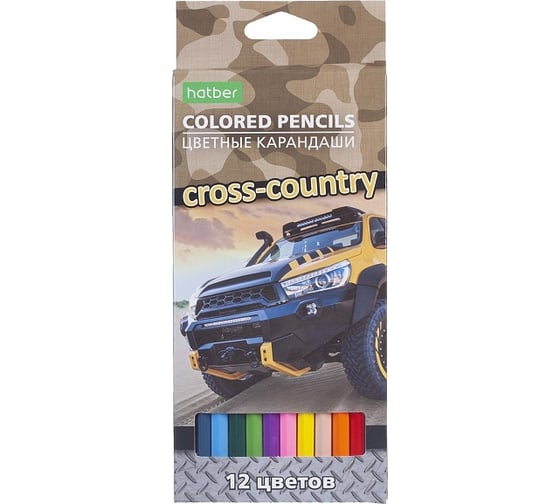 Цветные карандаши Hatber ECO 12 цв., Cross country 070887 1