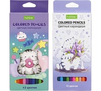 Цветные карандаши Hatber ECO 12 цв., Приключения кота Пирожка 066356