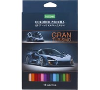 Цветные карандаши Hatber ECO 18 цв., Gran Turismo 070884