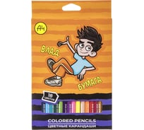 Цветные карандаши Hatber ECO 18 цв., Влад А4 073271