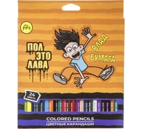 Цветные карандаши Hatber ECO 24 цв., Влад А4 073272