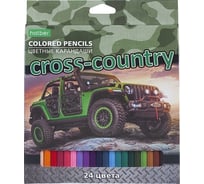 Цветные карандаши Hatber ECO 24 цв., Cross country 070889