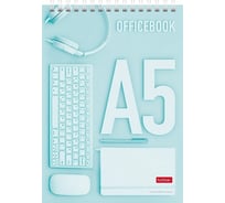 Блокнот Hatber Офис в стиле вайб 80 л, А5, клетка, 65 г/кв.м, обложка мелованный картон, УФ-лак, на гребне, 56 шт в упаковке 081839