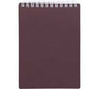 Блокнот Hatber METALLIC 80 л, А7, клетка, бордо, 60 шт в упаковке 040497