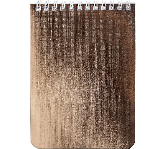 Блокнот Hatber METALLIC 80 л, А5, клетка, многоцветный срез, обложка бумвинил, золото, 56 шт в упаковке 059691 1