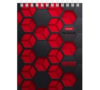 Блокнот Hatber INSIDE 40 л, А6, клетка, обложка мелованный картон, УФ-лак, 96 шт в упаковке 080475