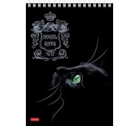Блокнот Hatber Royal Cats 80 л, А5, клетка, матовая ламинация, 3D фольга, 4 шт в упаковке 066435